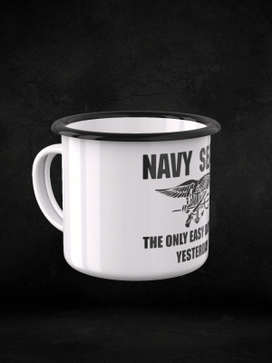 Plechový hrnek United States NAVY SEALS The Only Easy Day Was Yesterday
