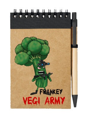 Poznámkový blok Frankey - Vegi army