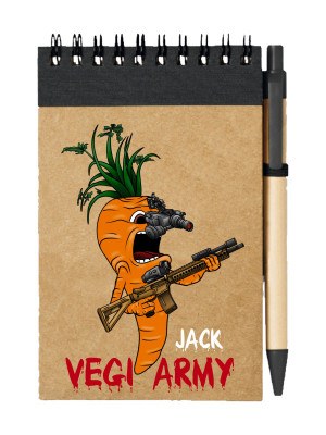 Poznámkový blok Jack - Vegi army