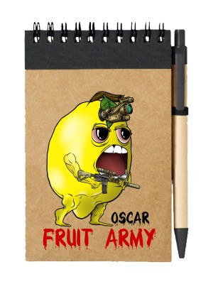 Poznámkový blok Oscar - Fruit army