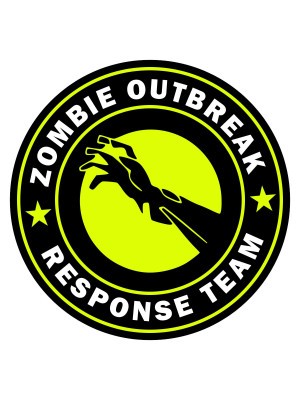 Samolepka Zombie Outbreak Response Team Zombie Hand