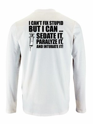 Tričko s dlouhým rukávem I CAN'T FIX STUPID